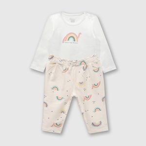 Conjunto Body/Pantalon Colección Niña off white