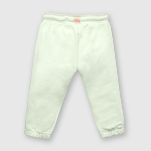 Pantalón buzo de bebe niña con elastico menta