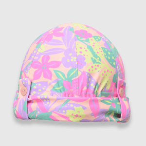 Gorro de bebé niña playa uv damasco
