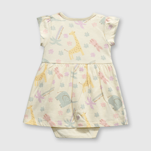 Vestido de bebé niña animalitos de bebe niña animalitos beige