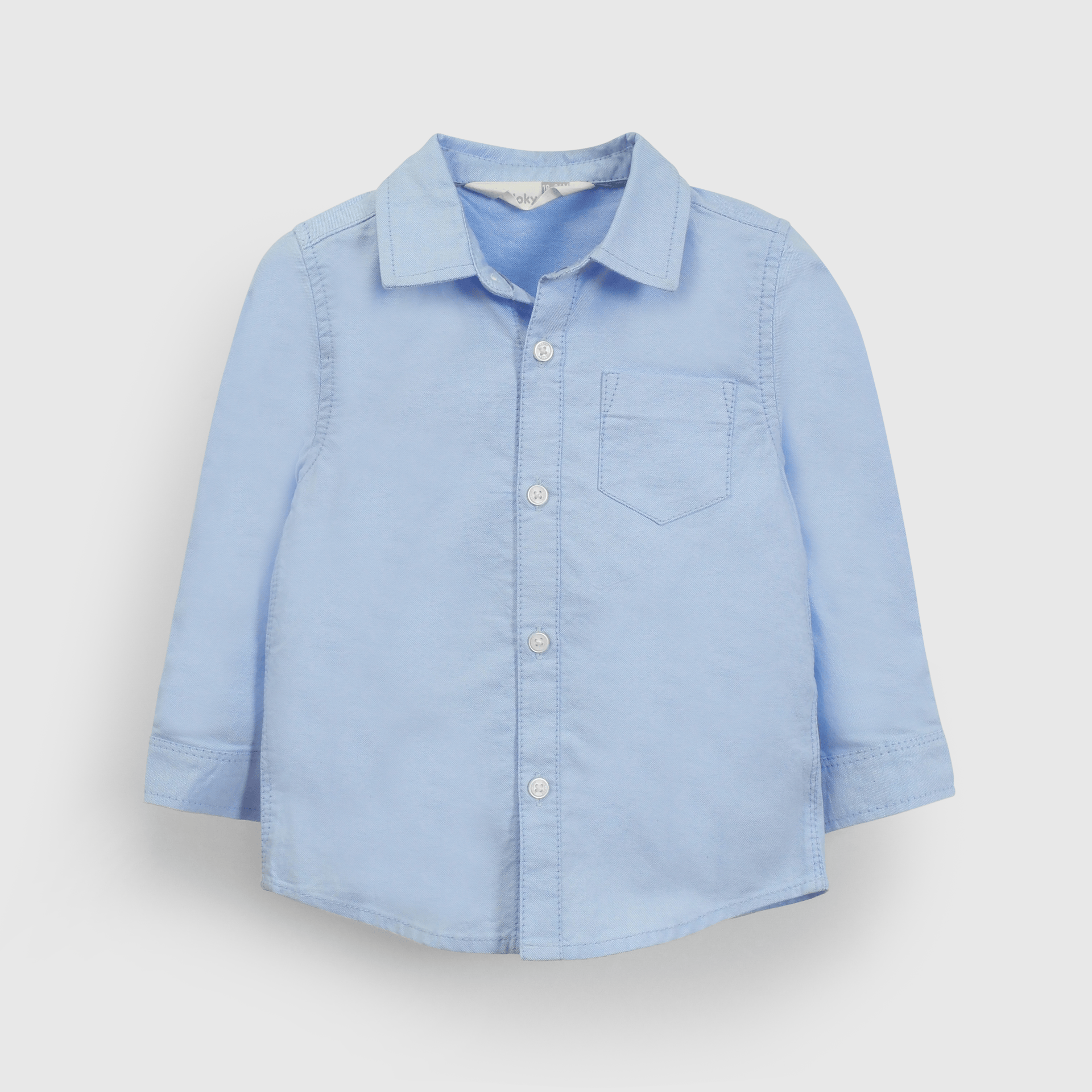 Camisa Oxford Celeste Bebe Camisa Oxford Celeste