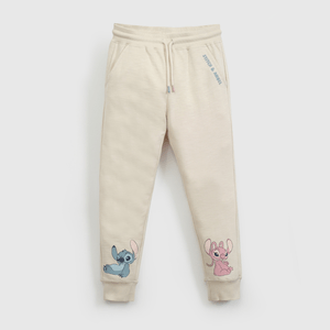 Pantalón buzo Disney Niña beige